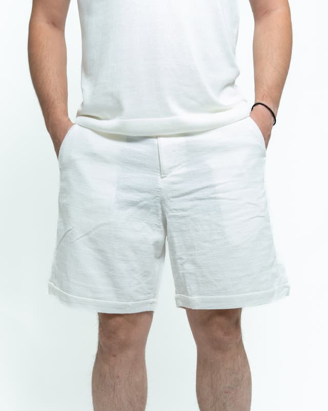 Short jeans - Ленени бели - Image 2 of 3